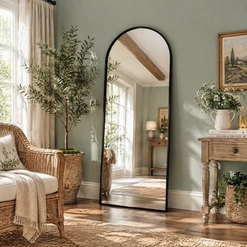 Arched floor mirror - floor, cm